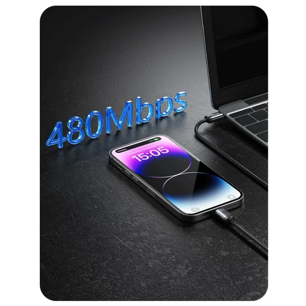 Кабель Wekome WDC-32 RaythonGen2 Super Fast Charging Data Cable USB-A to Lithtning [Black]